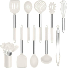 Silikon Küchenhelfer Set 10-teilig mit Edelstahlgriff