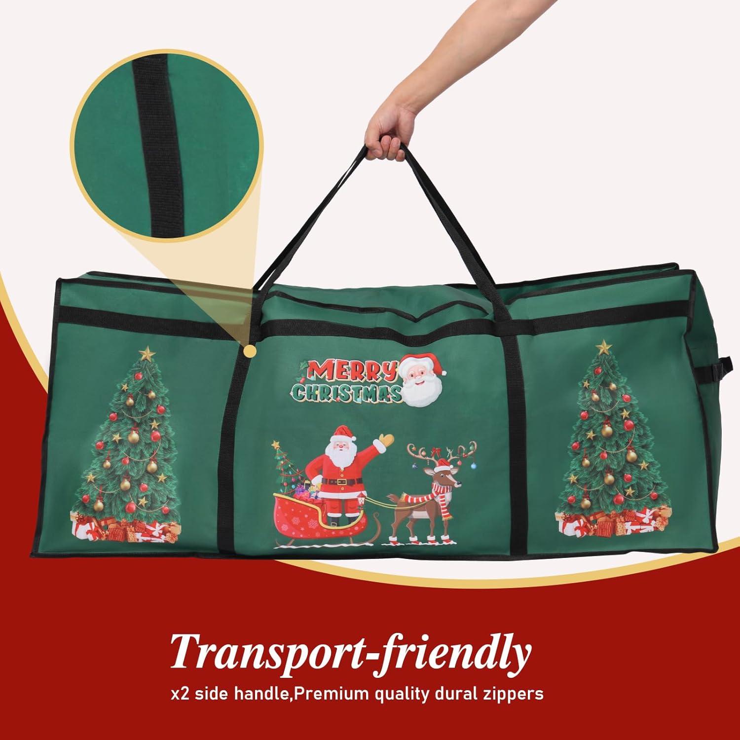 Weihnachtsbaum-Aufbewahrungstasche 7,5 Fuß 600D Oxford grün