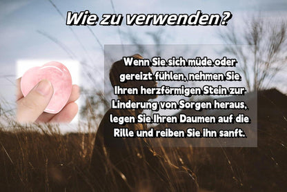 Rosa Rosenquarz Herz Kristalle Sorgenstein 40mm Heilsteine