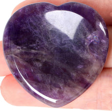 Amethyst Kristall Herz Edelstein Sorgenstein Bergkristall 40mm
