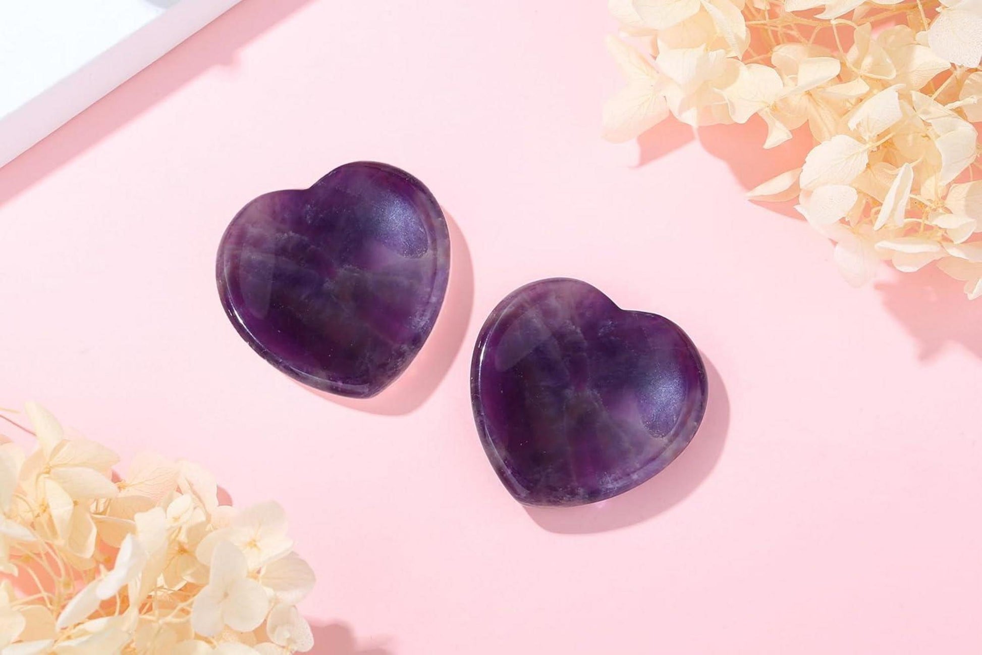 Amethyst Herz Sorgenstein Edelsteine Heilung Meditation 40mm