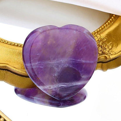 Amethyst Herz Sorgensteine Kristall Heilsteine 40mm