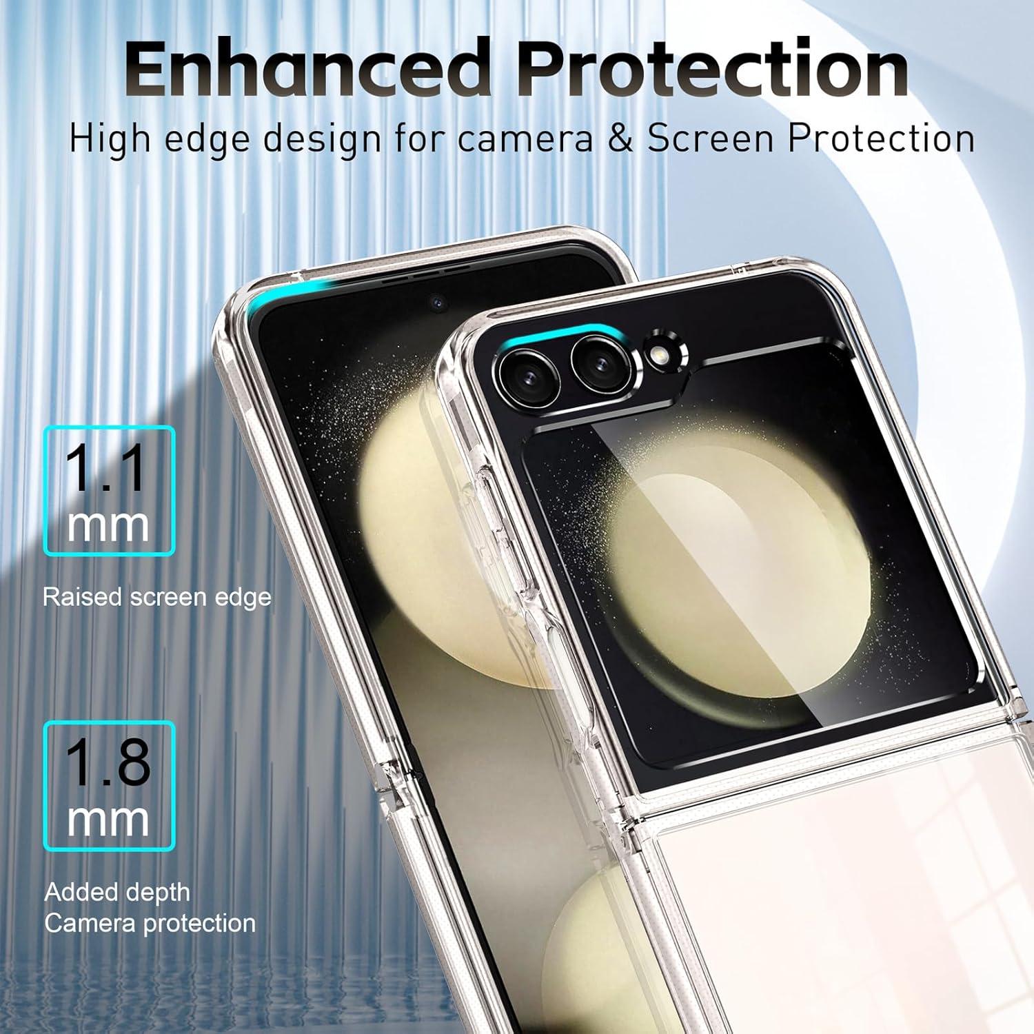 QULLOO Samsung Galaxy Z Flip 6 Hülle Ultra Dünn Transparent