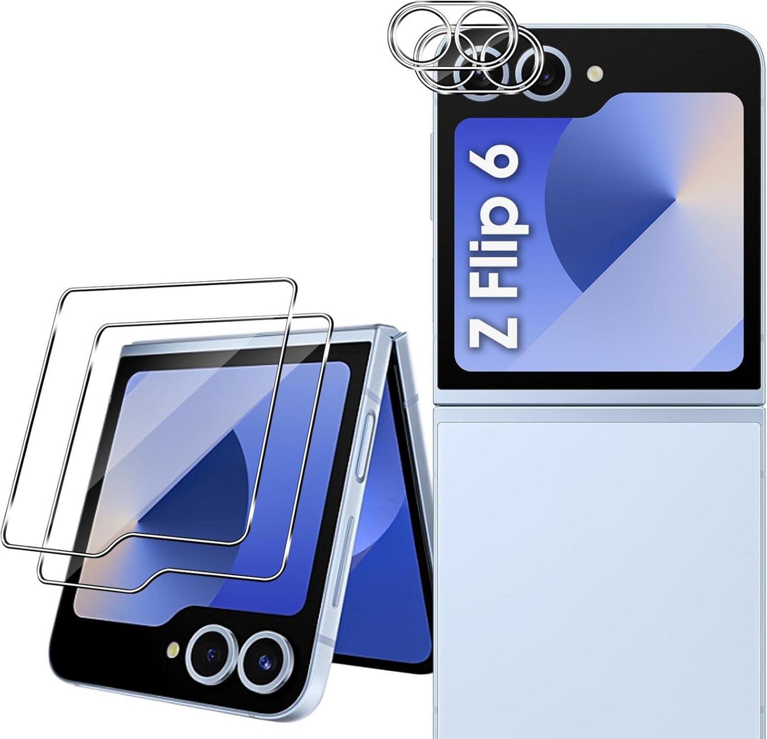 QULLOO Panzerglas Schutzfolie für Samsung Galaxy Z Flip 6 5G Display