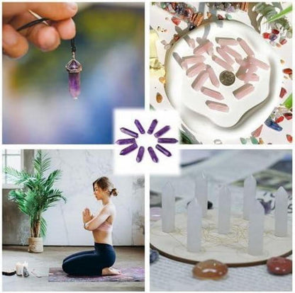 Amethyst Edelstein Kristalle Set Heilung Energie Mediation Reiki