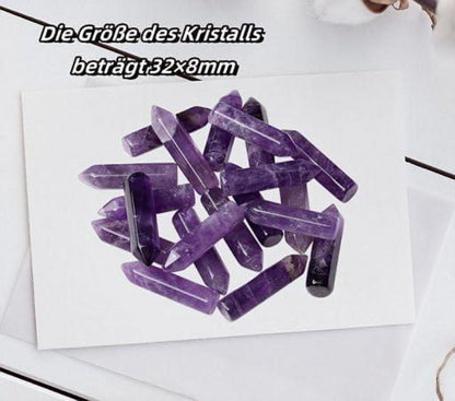 Amethyst Kristall Set 10PCS Heilung Energie Stäbe Meditationspunkte