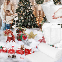 Weihnachtsdorf Deko Kunstschnee Set 350g Schnee Flocken Watte Glitzer