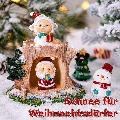 Weihnachtsdeko Kunstschnee Set 90x230cm Schneedecke 350g Schneewatte Glitzerschnee