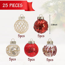 EDWINENE Weihnachtskugeln 25 Stück Weihnachtsbaumkugeln 6 cm