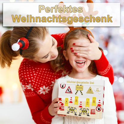 Wichtel Baustellen Set 35tlg. | Zubehör Weihnachten Verkehrsschilder Kinder