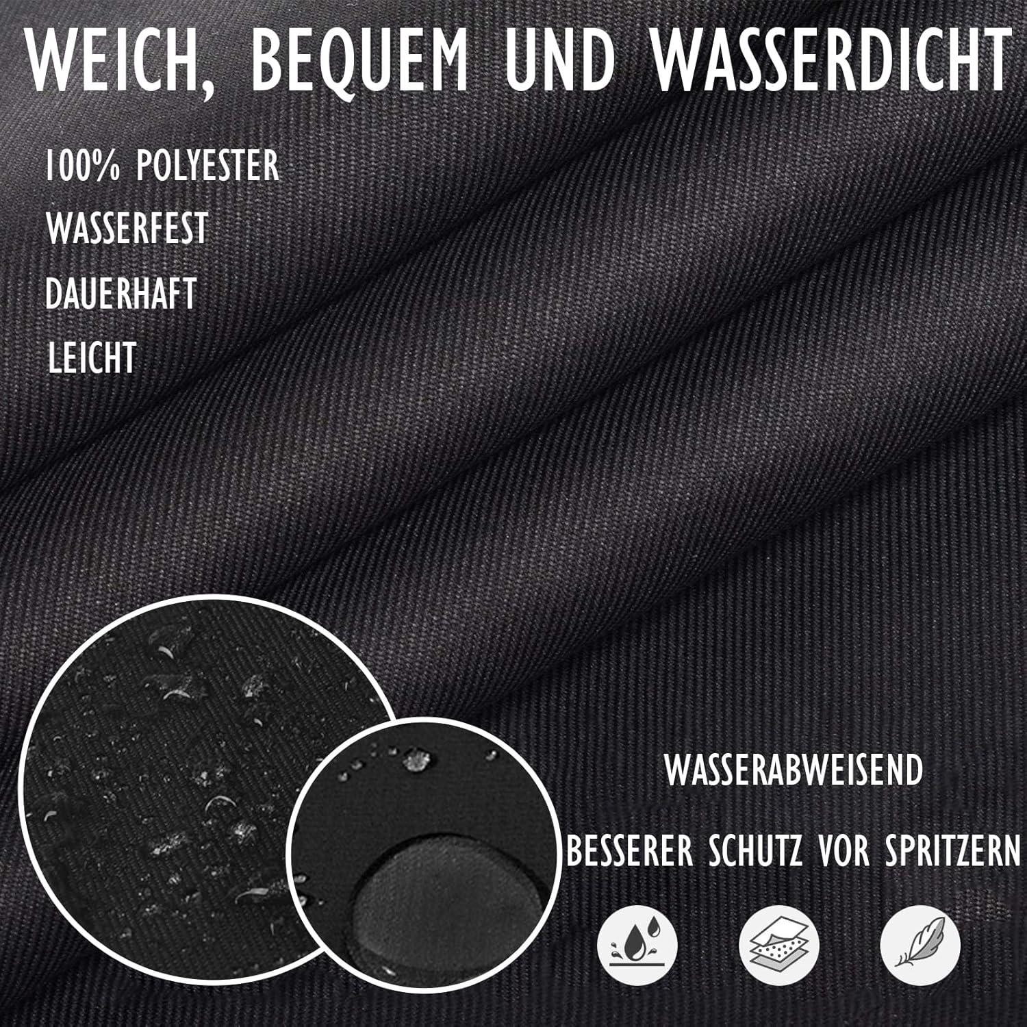 Kochschürze mit wasserdichten Taschen für Grillen & Kochen