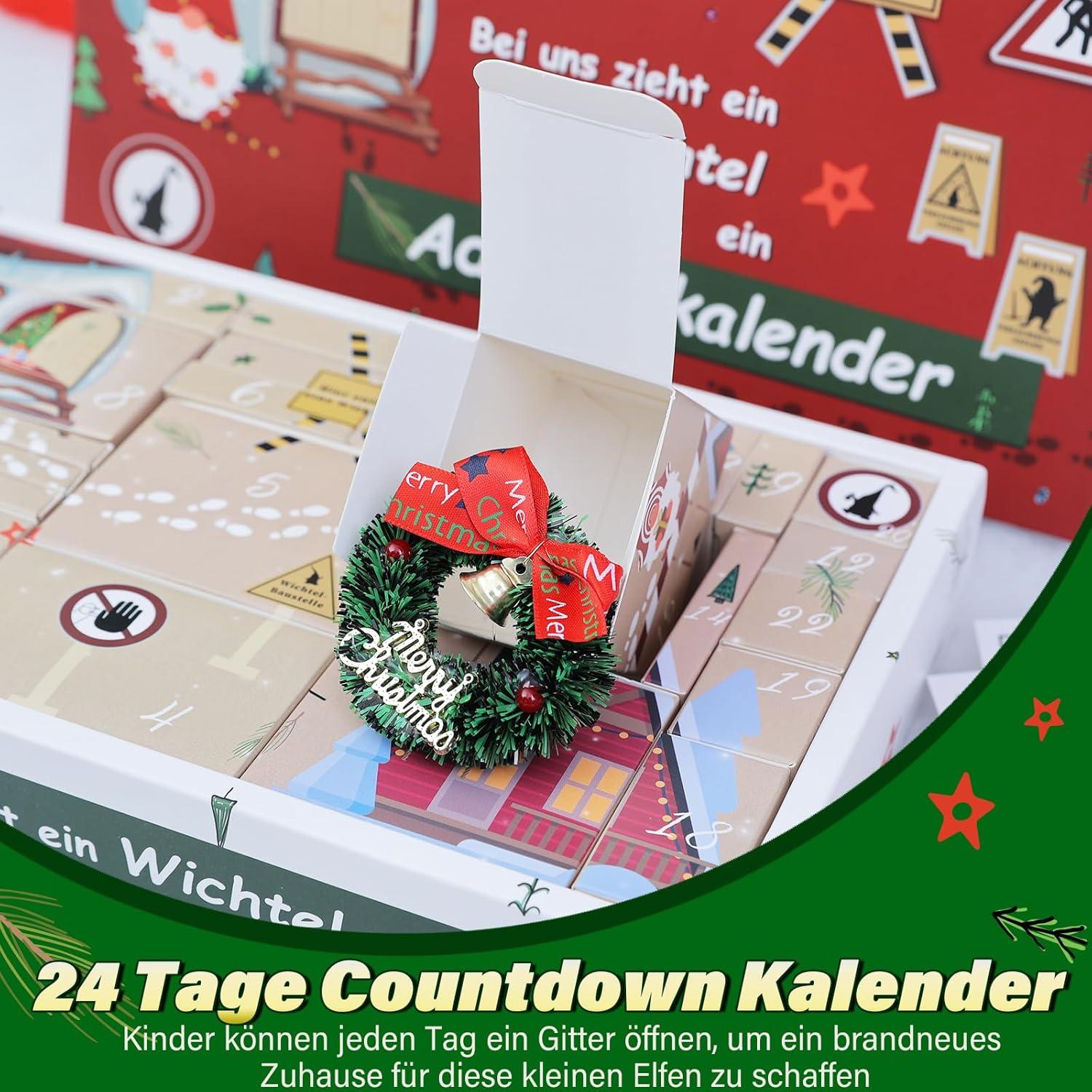 Adventskalender Wichteltür Set 2024 Miniatur Zubehör Baustelle