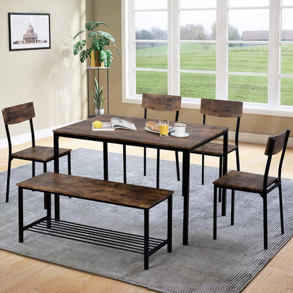 Essgruppen Holz & Stahl – Industrie Stil 70x110cm mit Sitzbank