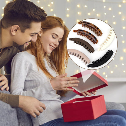 6er Set Groß Bananen Haarspangen Vintage Haarklammern in 6