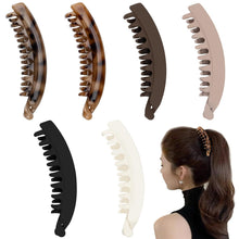Vintage Bananen-Haarspangen Set für Damen - 6 Stück