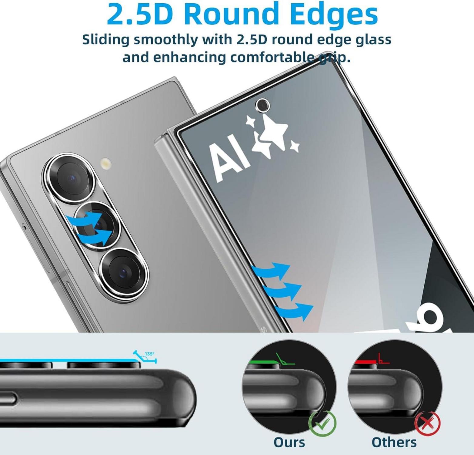 Samsung Galaxy Z Fold 6 Panzerglas Set 4-teilig Ultra-klar 9H