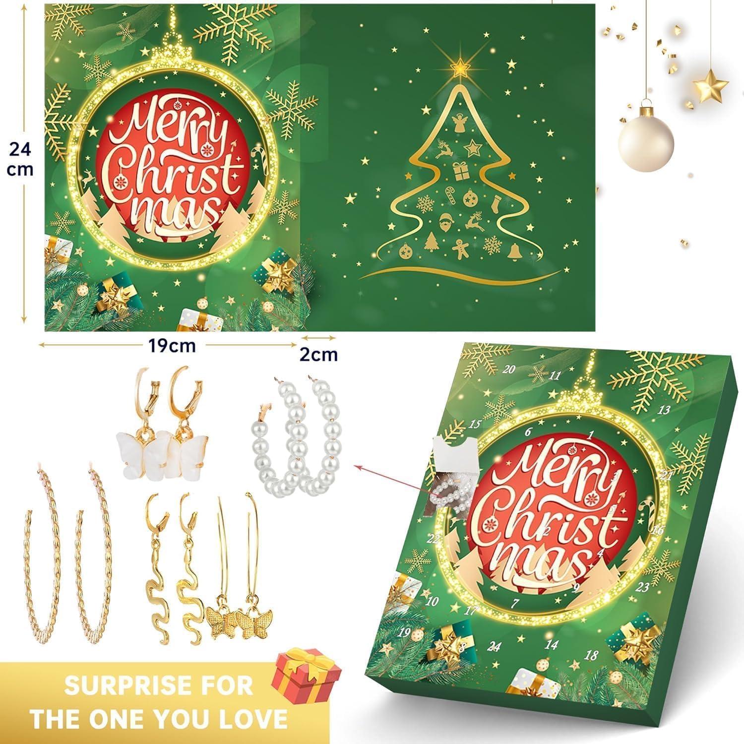Adventskalender Schmuck für Frauen und Mädchen - Weihnachtskalender mit 24 hochwertigen Schmuckstücken