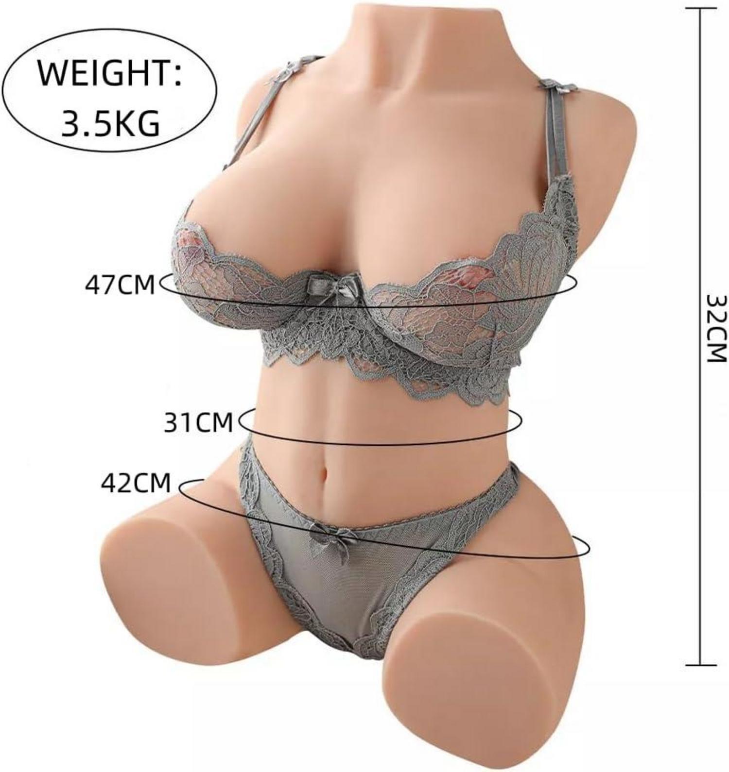 3D Masturbator Sex Püppë für Männer 2in1 Spielzeug Taschenmuschi