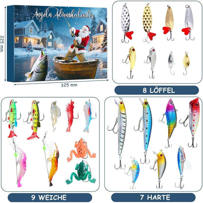 Angel Adventskalender 2024 Köder Set Männer Weihnachten