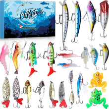 Angel Adventskalender 2024 mit 24 Ködern für Angler