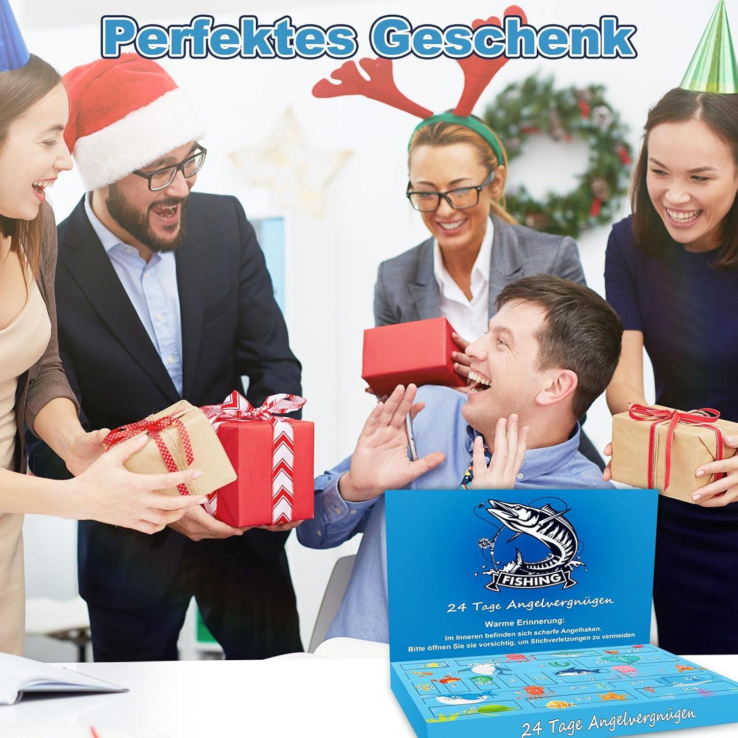 Angel Adventskalender 2024 Köder Set 24 Tage Countdown Männer Geschenk
