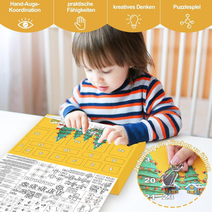 Adventskalender 2024 Knobelspiele Metall Holz 3D Puzzle