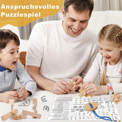 Adventskalender 2024 Knobelspiele Metall Holz 3D Puzzle