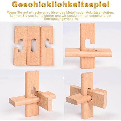 Adventskalender 2024 Knobelspiele Metall Holz 3D Puzzle