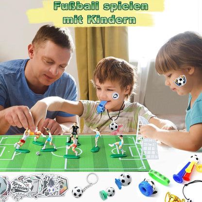 Adventskalender Fußball 2024 mit 24 Spielzeugen für Kinder