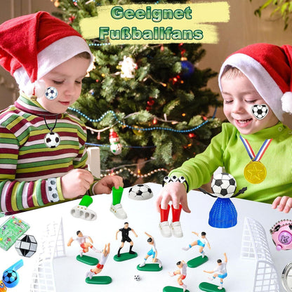 Adventskalender Fußball 2024 mit 24 Spielzeugen für Kinder