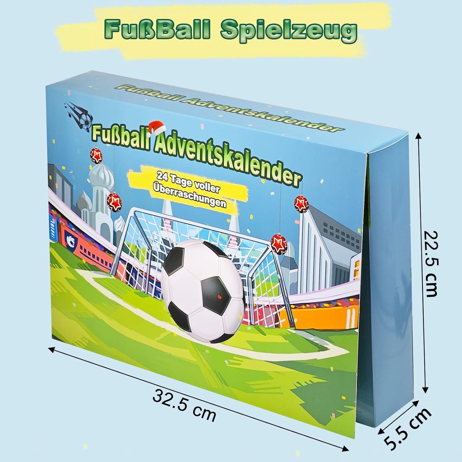 Adventskalender Fußball 2024 - Set mit 24 Spielzeugen für Kinder