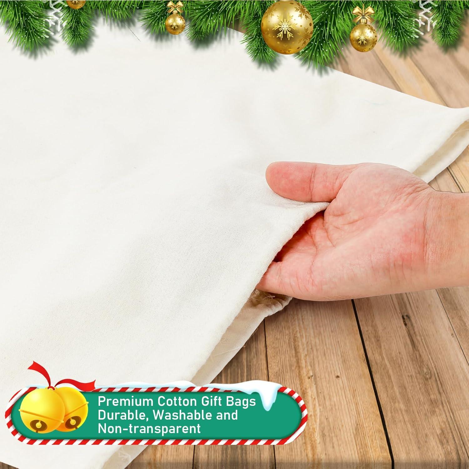 3er-Pack Weihnachtssäcke Zugband Groß Weihnachtsgeschenk Verpackung Festliche Deko