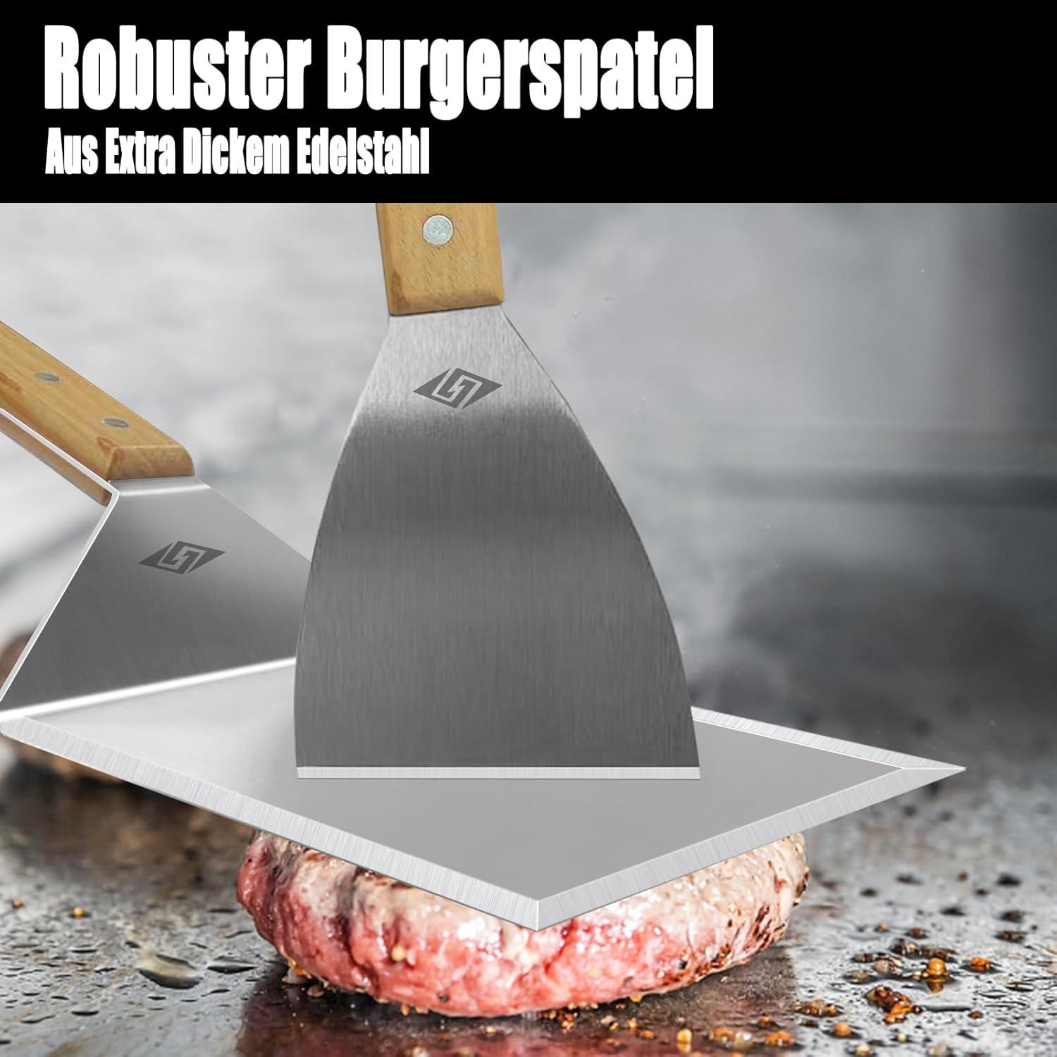 Grillspatel Set Edelstahl für Blackstone Grill, Geschenk