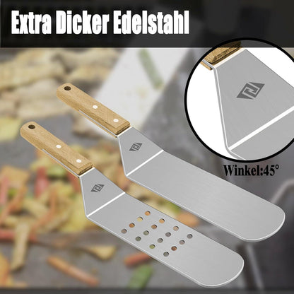 Grillspatel Set aus Edelstahl für Blackstone Grill