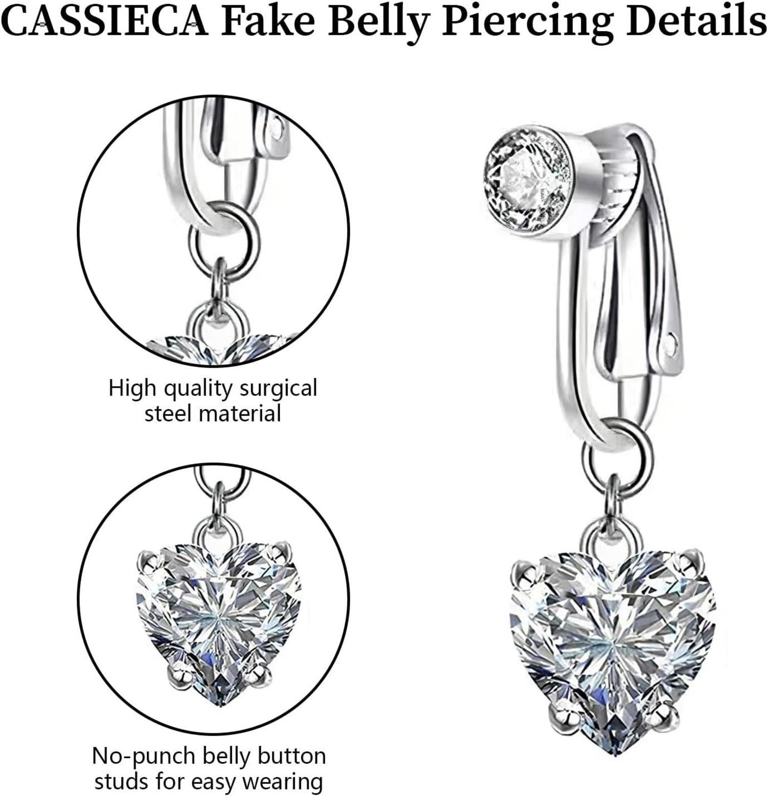 Fake Bauchnabelpiercing Kristall Blumen Nabel Piercing Chirurgenstahl Clip