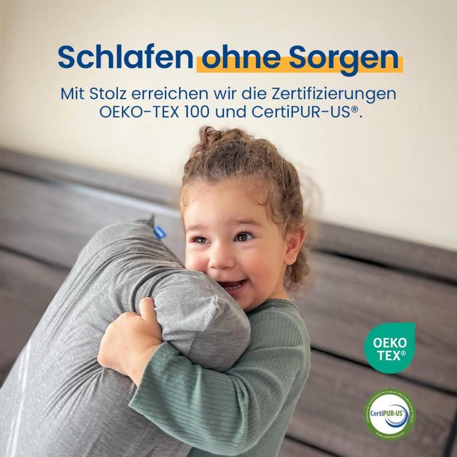 Orthopädisches Memory Foam Nackenstützkissen 2er Set Grau - Höhenverstellbar