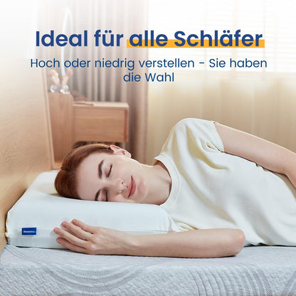 Ergonomisches Höhenverstellbares Memory Foam Nackenstützkissen 2er Set
