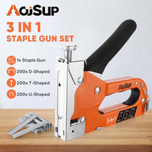 Professioneller Handtacker Set mit 600 Klammern, 3-in-1