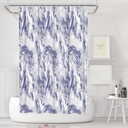 Badevorhang Duschvorhang Anti-schimmel Stoff Wasserdicht Waschbar Blau