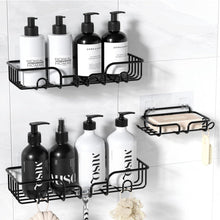 Duschablage ohne Bohren Badezimmer Organizer 3 Stück Schwa