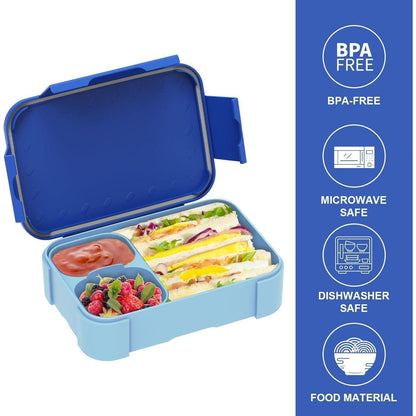Brotdose Kinder mit Fächern 900ml Auslaufsicher Bento-Box