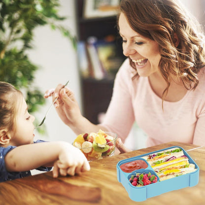 Brotdose Kinder Lunchbox mit Fächern Auslaufsicher Bento-Box 900ml