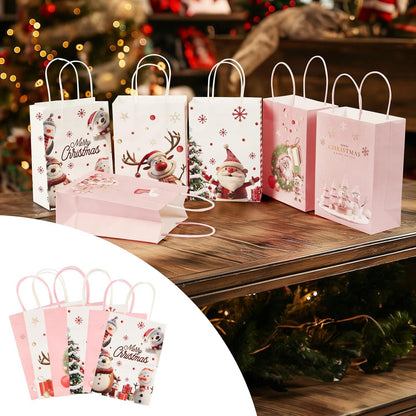 EDWINENE Weihnachtsgeschenktüten 3D Kraftpapier 24er Set