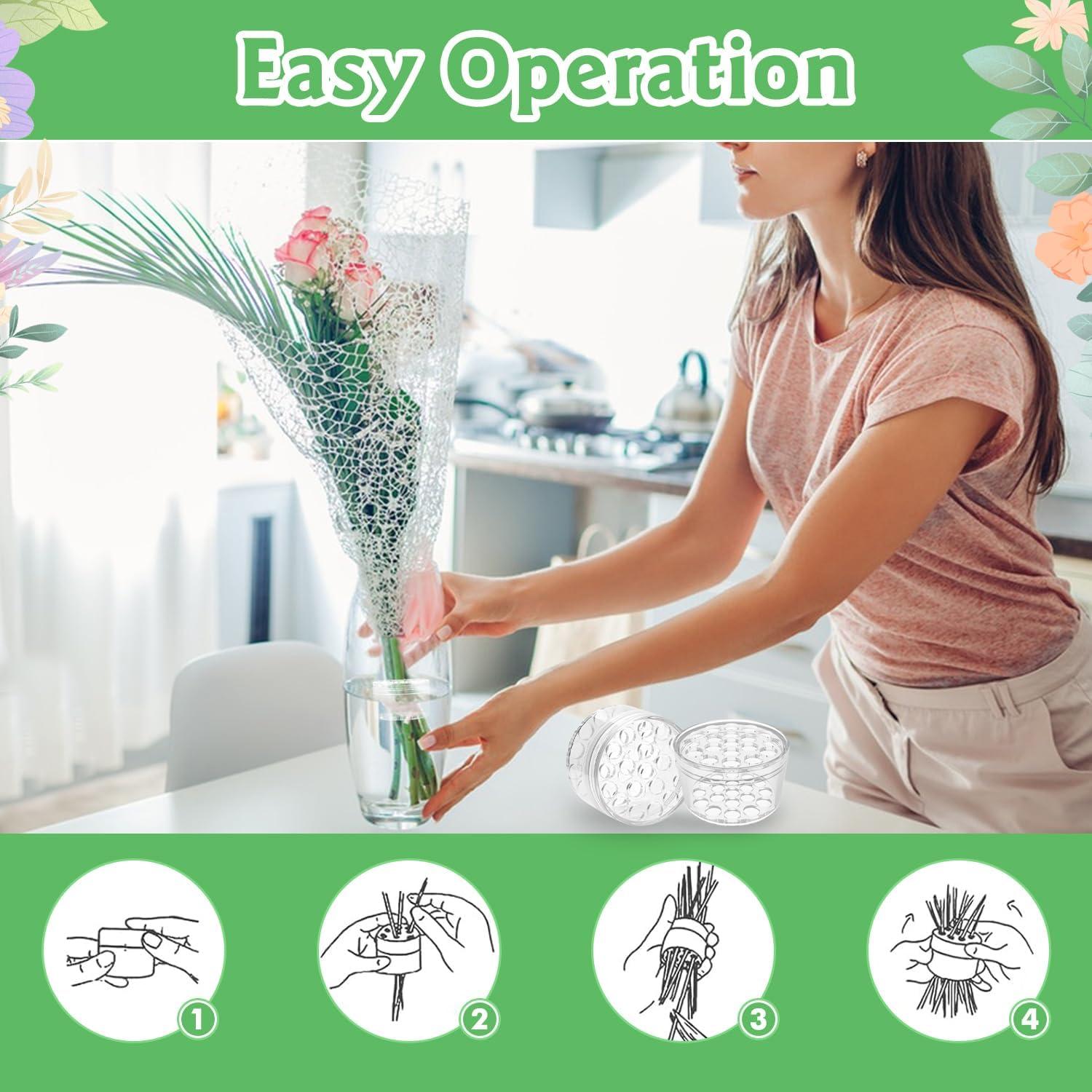 4er Set Blumenstielhalter Ikebana Spiral für Vasen Bouquet Twisters