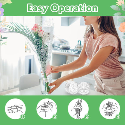 4er Set Blumenstielhalter Ikebana Spiral für Vasen Bouquet Twisters