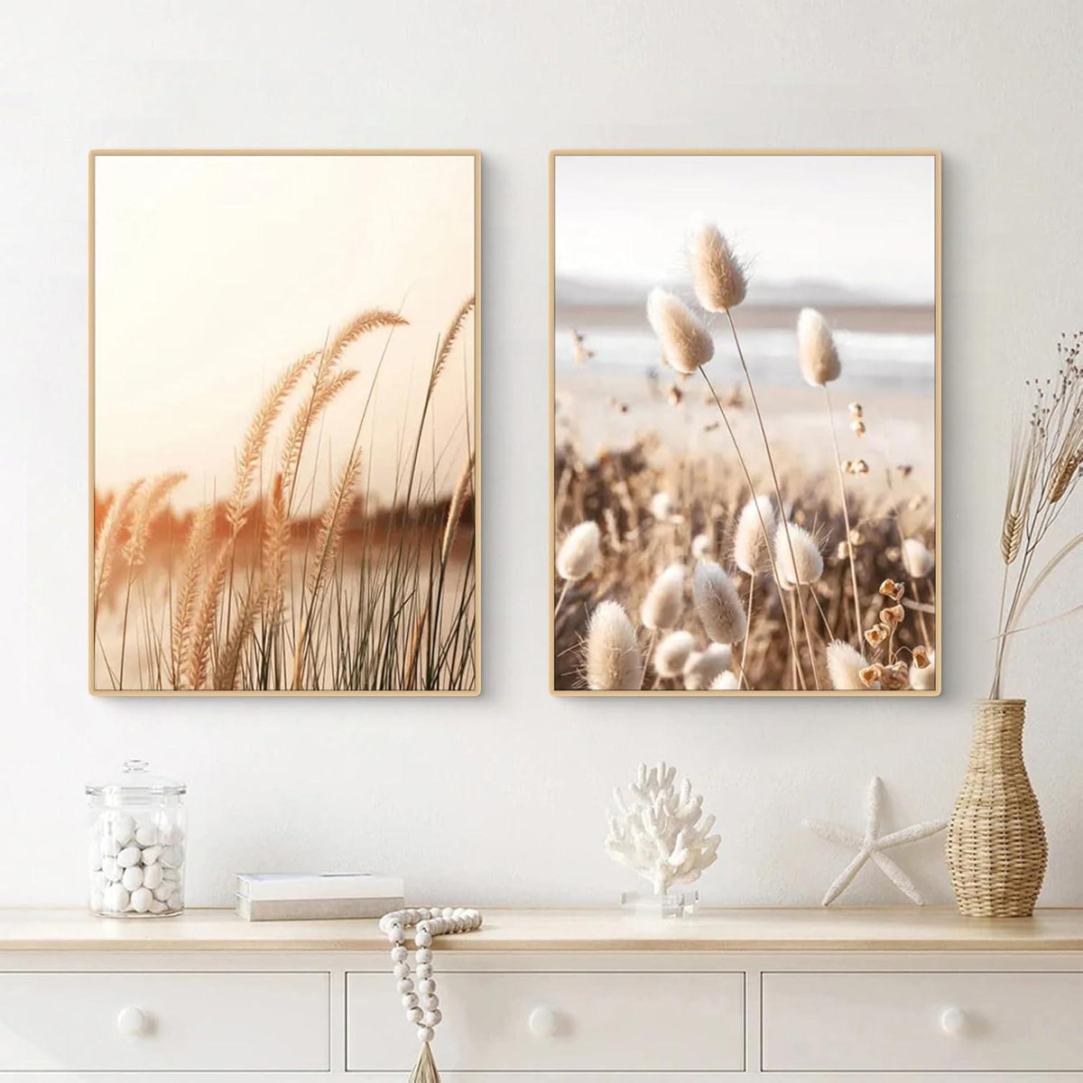 Poster Set 3er-Set Natur Strand Szenerie Wandbilder Boho Deko