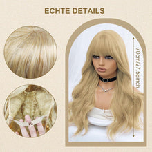 Blonde Lange Lockige Hitzebeständige Cosplay Perücke mit