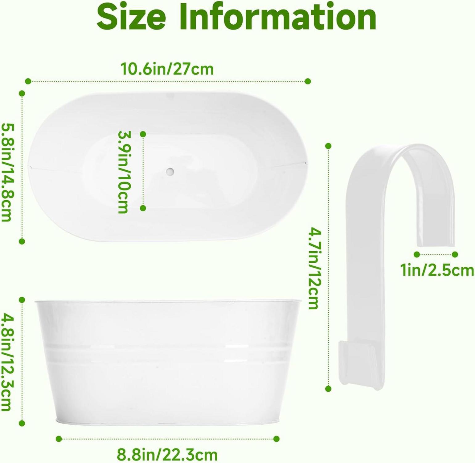 4er Set 27cm Hängetöpfe Metall Blumentöpfe