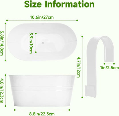 4er Set 27cm Hängetöpfe Metall Blumentöpfe