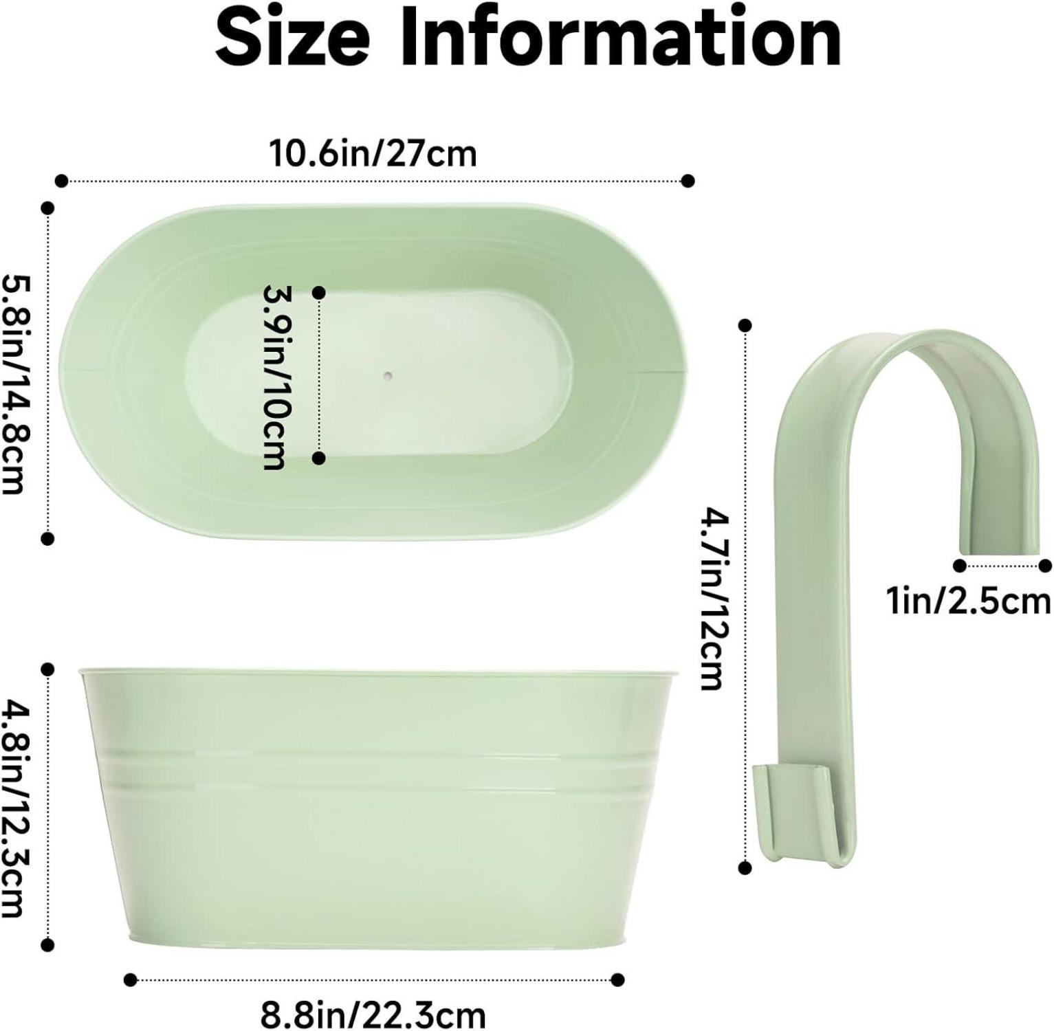 Blumentöpfe zum Aufhängen Metall 27cm 4er Set - Balkon Deko